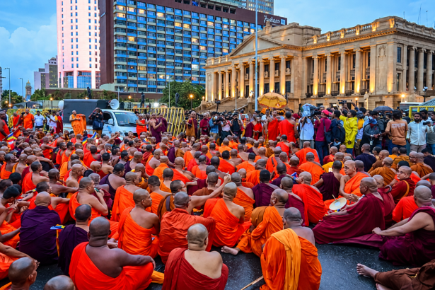 Court Orders Monks Protesting for Gnanasara Thero’s Release to Leave Presidential Secretariat